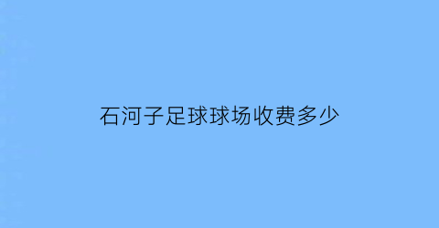 石河子足球球场收费多少(石河子足球队)