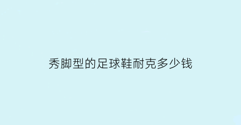 秀脚型的足球鞋耐克多少钱