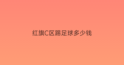 红旗C区踢足球多少钱