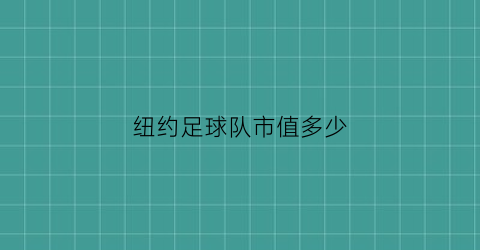 纽约足球队市值多少(纽约有哪支球队)