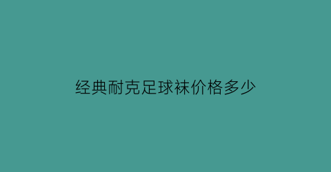 经典耐克足球袜价格多少