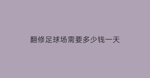 翻修足球场需要多少钱一天(足球场翻新施工方案)