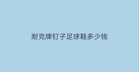 耐克牌钉子足球鞋多少钱(耐克足球鞋钉坏了可以修吗)