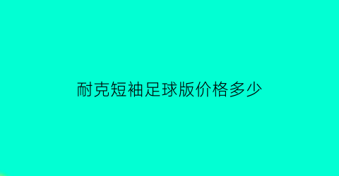 耐克短袖足球版价格多少(耐克足球休闲鞋)