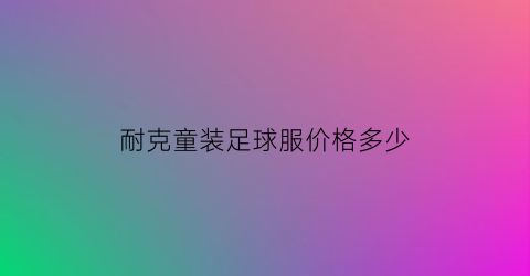 耐克童装足球服价格多少