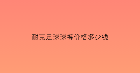 耐克足球球裤价格多少钱