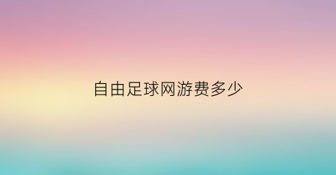 自由足球网游费多少