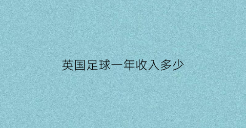 英国足球一年收入多少(英国足球年是什么)