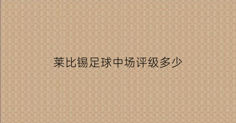 莱比锡足球中场评级多少(莱比锡足球中场评级多少钱)