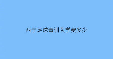 西宁足球青训队学费多少(青海足球训练基地)