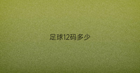 足球12码多少(12码足球)