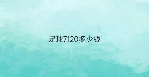 足球7120多少钱(足球多少元)