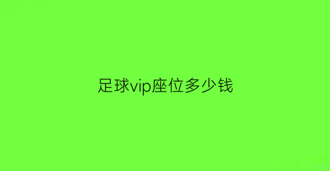 足球vip座位多少钱