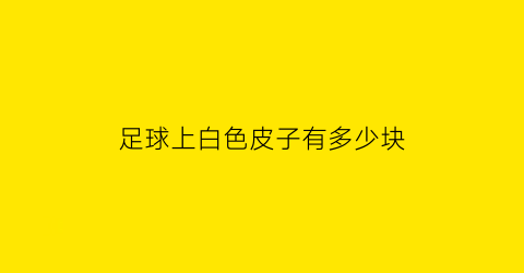 足球上白色皮子有多少块