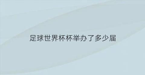 足球世界杯杯举办了多少届(世界杯足球杯几年一次)