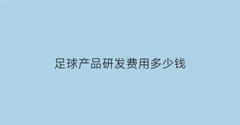 足球产品研发费用多少钱(足球制造厂)