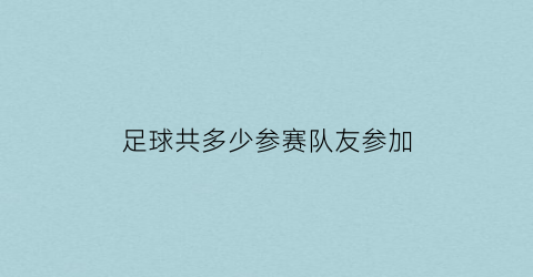 足球共多少参赛队友参加(足球队多少人比赛)