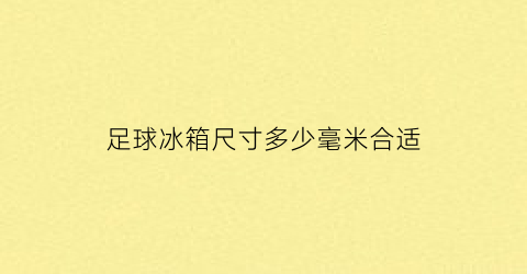 足球冰箱尺寸多少毫米合适(足球一般买多大的)