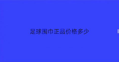 足球围巾正品价格多少