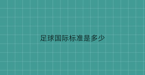 足球国际标准是多少(国际标准足球尺寸)