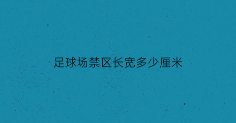 足球场禁区长宽多少厘米(足球场地禁区尺寸)