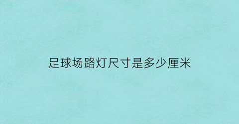 足球场路灯尺寸是多少厘米