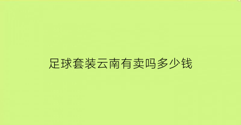 足球套装云南有卖吗多少钱(云南足球之家)