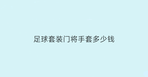 足球套装门将手套多少钱