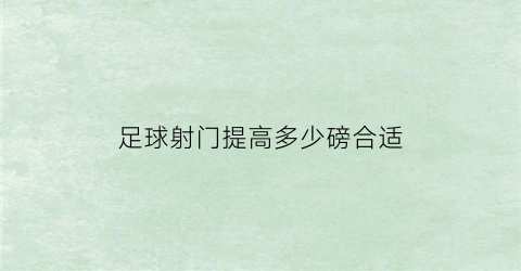 足球射门提高多少磅合适(足球射门力量有多大)