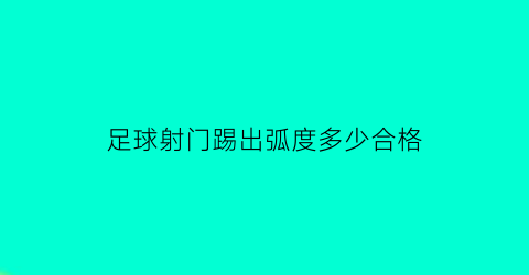 足球射门踢出弧度多少合格