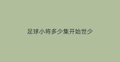 足球小将多少集开始世少(足球小将每集名字)