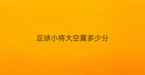 足球小将大空翼多少分(足球小将大空翼手游)