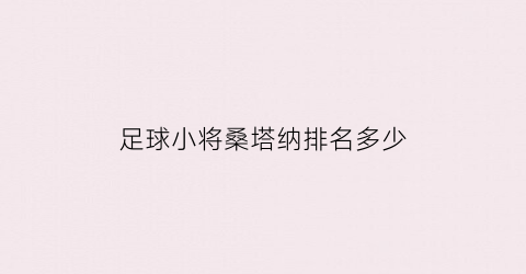 足球小将桑塔纳排名多少(2021足球小将)