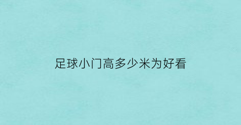 足球小门高多少米为好看