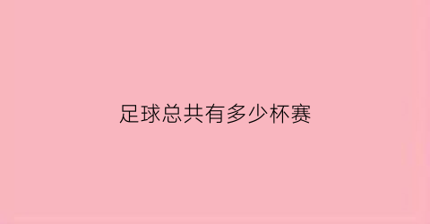 足球总共有多少杯赛