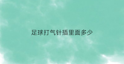 足球打气针插里面多少