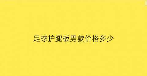 足球护腿板男款价格多少