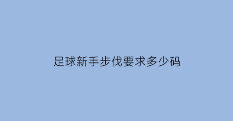 足球新手步伐要求多少码