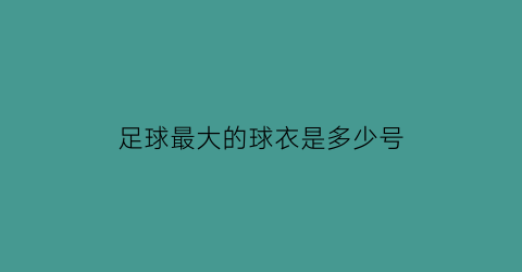 足球最大的球衣是多少号