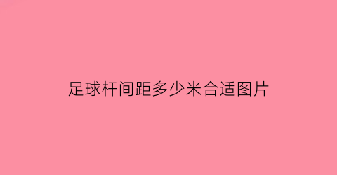 足球杆间距多少米合适图片(足球杆多高)