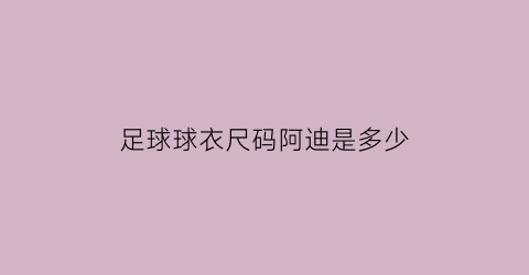 足球球衣尺码阿迪是多少(足球衣的码数)