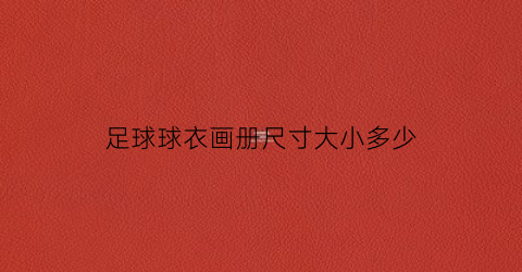 足球球衣画册尺寸大小多少(足球球衣画画)