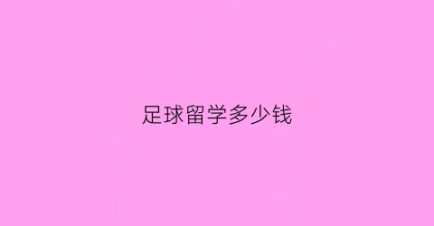 足球留学多少钱(足球学校费用)