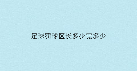 足球罚球区长多少宽多少(足球场罚球区长度)