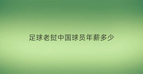 足球老挝中国球员年薪多少(老挝国足)