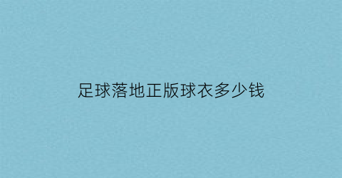 足球落地正版球衣多少钱(足球球衣购买)