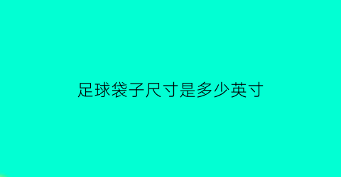 足球袋子尺寸是多少英寸