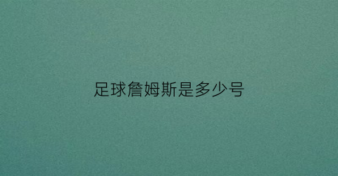 足球詹姆斯是多少号(詹姆斯是什么球号)