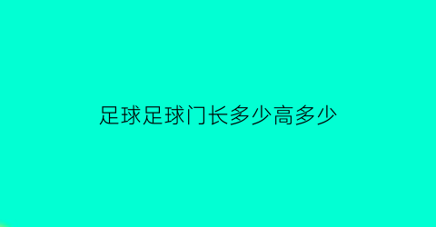 足球足球门长多少高多少