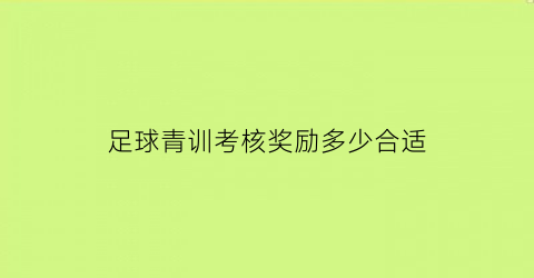 足球青训考核奖励多少合适(足球青训大概多少钱一个月)